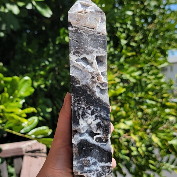 NEW ≈9" DRUZY SPHELARITE TOWER - Picture 11 of 14